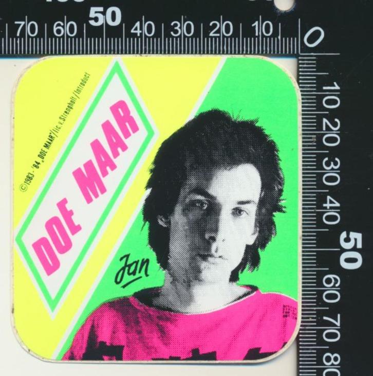 Sticker: Doe Maar - Jan (2), Verzamelen, Stickers, Zo goed als nieuw, Bedrijf of Vereniging, Ophalen of Verzenden