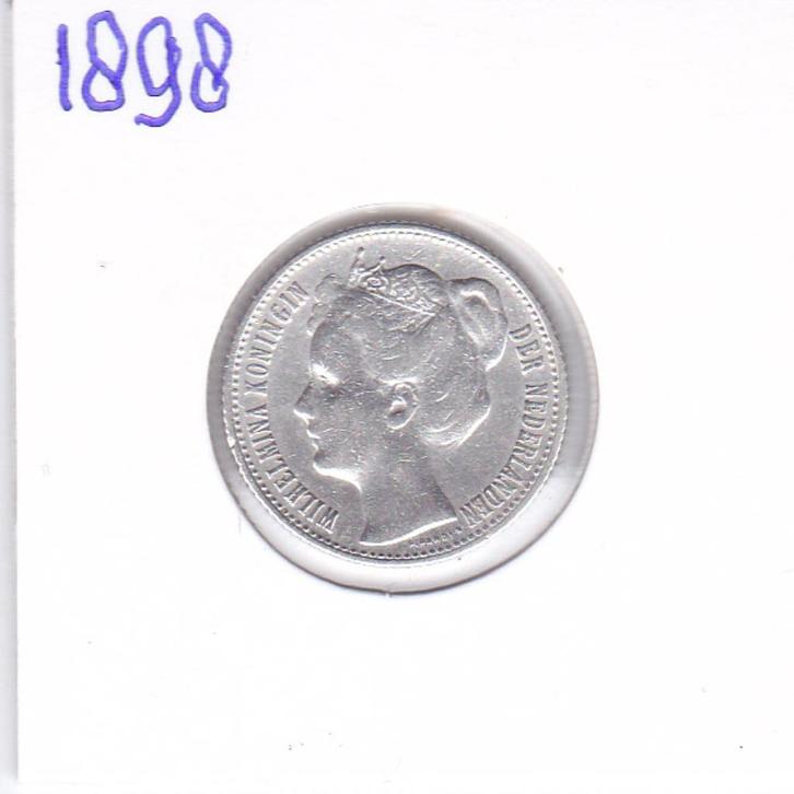 Schaarse 1/2 gulden 1898 Kroningsjaar Wilhelmina, Postzegels en Munten, Munten | Nederland, Losse munt, ½ gulden, Koningin Wilhelmina