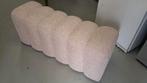 Hocker poef kubus eetbank  120x40x48 beige stof, Ophalen, Vierkant, Zo goed als nieuw, Stof