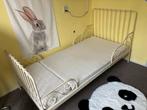 Meegroeibed stalen frame wit, Kinderen en Baby's, Kinderkamer | Bedden, Ophalen, Gebruikt, 70 tot 85 cm, Matras