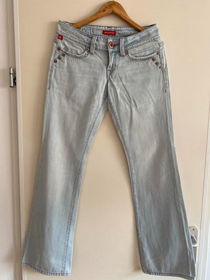 Indian Rose Jeans Lichtblauw Maat 29, Kleding | Dames, Spijkerbroeken en Jeans, Gedragen, W28 - W29 (confectie 36), Blauw, Ophalen of Verzenden