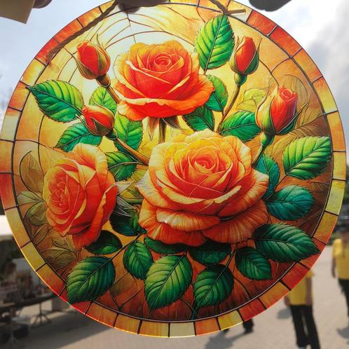 Raamhanger roos / rozen, Tuin en Terras, Tuinwanddecoratie, Nieuw, Verzenden
