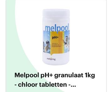 PH tabletten en desinfectie+ drijvers beschikbaar voor biedingen
