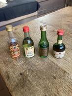 Vier miniaturen cognac/vieux, Verzamelen, Wijnen, Ophalen of Verzenden, Zo goed als nieuw, Frankrijk