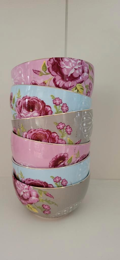 Pip Studio Floral Kommen 12cm - Set van 6, Huis en Inrichting, Keuken | Servies, Zo goed als nieuw, Kom(men), Overige stijlen