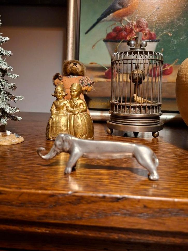 Antieke dieren messenleggers - hond, vos, haas, etc., Antiek en Kunst, Antiek | Bestek, Ophalen of Verzenden