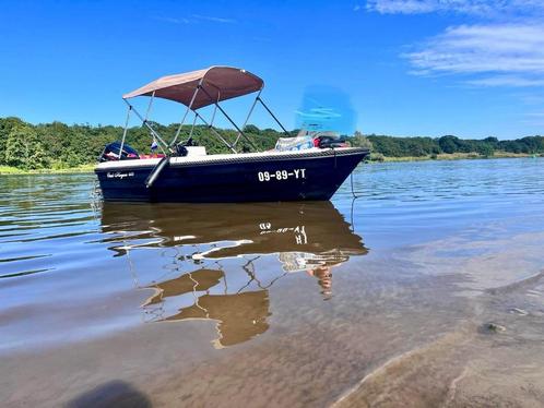 Oudhuijzer sloep (zeer netjes) inclusief Kalf trailer, Watersport en Boten, Sloepen, Gebruikt, 30 tot 50 pk, Minder dan 3 meter