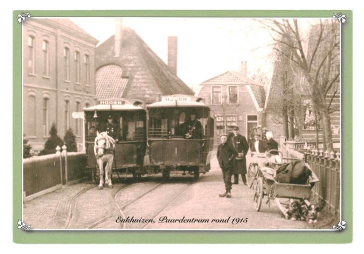 943977 Enkhuizen Paardentram tram Nette kaart Onbeschreven, Verzamelen, Ansichtkaarten | Nederland, Ongelopen, Noord-Holland, 1980 tot heden