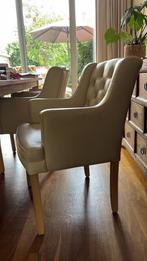 Robuuste leren fauteuils, Huis en Inrichting, Fauteuils, Ophalen, Gebruikt, Landelijke wonen, 75 tot 100 cm