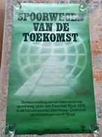 Affiche “Spoorwegen van de toekomst” 1975 zgan, Ophalen of Verzenden, Zo goed als nieuw, Trein, Kaart of Prent