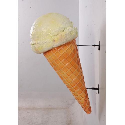 ijsje met gevelbeugel 90 cm - schepijs vanille, Verzamelen, Merken en Reclamevoorwerpen, Nieuw, Reclamebord, Ophalen