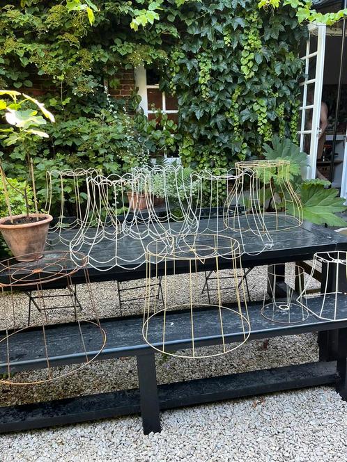VINTAGE LAMPENKAP FRAMES DRAAD MODEL GRANNY VEEL KEUZE!, Huis en Inrichting, Lampen | Lampenkappen, Gebruikt, Rond, Ophalen of Verzenden