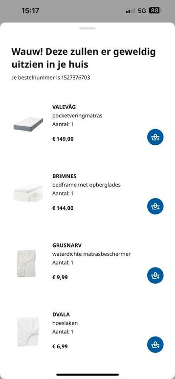 Zo goed als nieuw IKEA bed met matras - afbeelding 4