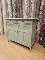 Antieke brocante geschilderde kast commode dressoir, Antiek, Eikenhout, 25 tot 50 cm, Brocante
