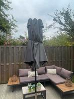 Dubbele Parasol - Grote Schaduw!, Tuin en Terras, Ophalen, Gebruikt, Kantelbaar, Stokparasol