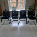 Vier tobias Ikea stoelen, Huis en Inrichting, Stoelen, Ophalen, Kunststof, Gebruikt, Zwart