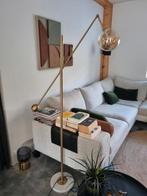 Vloerlamp aluminium met marmeren voet is goud kleur, Ophalen, Zo goed als nieuw, 150 tot 200 cm