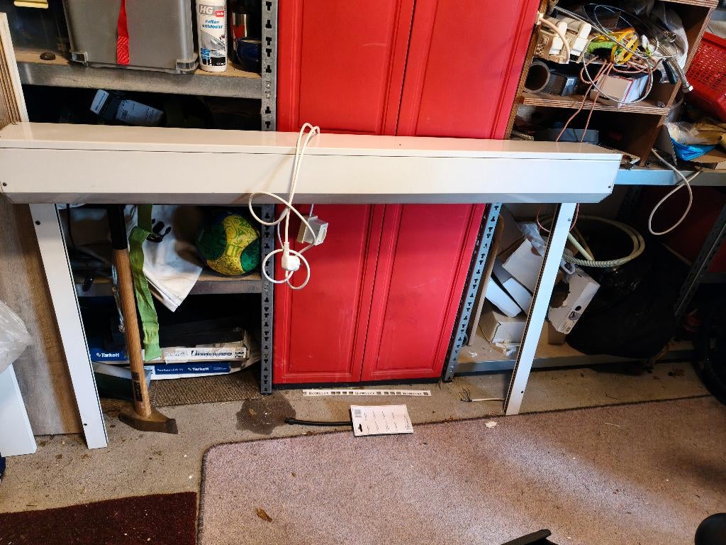 Electrisch Rolluik, Doe-het-zelf en Verbouw, Rolluiken, Ophalen, Gebruikt, 100 tot 150 cm, Crème of Beige