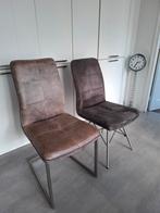 2 bruine H&H eetkamerstoelen, Huis en Inrichting, Stoelen, Ophalen, Gebruikt, Bruin, Vier