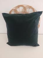 Groene Velvet Kussenhoes met Binnenkussen - 50x50cm, Ophalen of Verzenden, Zo goed als nieuw, Groen, Vierkant