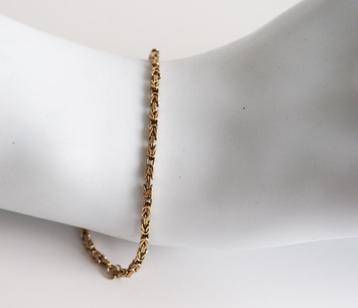 14 krt gouden armband met konings-schakel beschikbaar voor biedingen