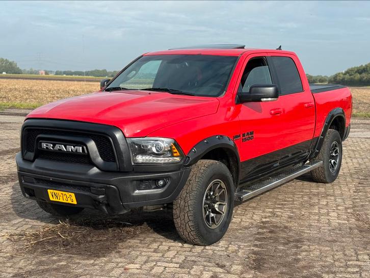 2016 Dodge Ram 1500 5.7 V8 REBEL, Auto's, Bestelauto's, Bedrijf, Dodge, LPG, Automaat, Geïmporteerd, Rood, Zwart, Leder, Vierwielaandrijving