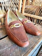 YV373: Vintage 80s Gallorini Leather Loafers Schoenen, Gallorini, Bruin, Ophalen of Verzenden, Espadrilles of Moccasins