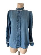 Fabienne Chapot blouse S, Blauw, Ophalen of Verzenden, Zo goed als nieuw