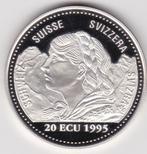Zwitserland 20 ecu 1995, Zilver, Ophalen of Verzenden, Losse munt, Overige landen