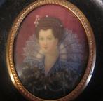 Antiek handgeschilderd miniatuur portret dame /21, Verzenden