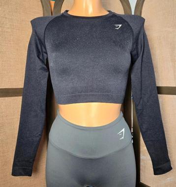 Gymshark Fleck Crop Top met lange mouwen - Maat S (Nieuw) beschikbaar voor biedingen