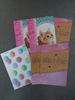 Set van 6 schoolschriften: roze, poes, Ophalen of Verzenden, Nieuw
