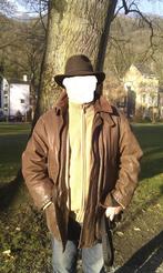 HUGO BOSS bruin leren jack, polar fleecevoering Maat 52/54, Kleding | Heren, Maat 52/54 (L), Bruin, Ophalen of Verzenden, Hugo Boss