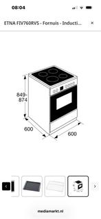 Te koop: ETNA inductiefornuis (zo goed als nieuw), Ophalen, 4 kookzones, Zo goed als nieuw, Inductie