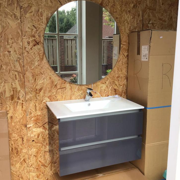 Badkamer meubel, Huis en Inrichting, Badkamer | Badkamermeubels, Zo goed als nieuw, (Half)hoge kast, Minder dan 100 cm, 50 tot 100 cm