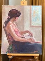 Sfeervol Italiaans schilderijtje 38 x 46 cm, Ophalen