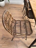 Rotan eettafel stoelen 6 stuks, Huis en Inrichting, Stoelen, Ophalen, Gebruikt, Bruin