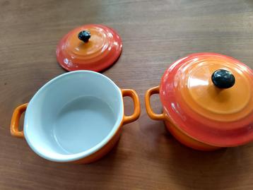 4 cocottes - kleine pannetjes keramisch ovenvast beschikbaar voor biedingen