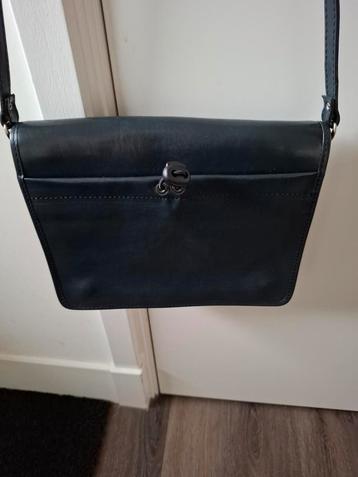 Nieuw schoudertas Marineblauw Leer beschikbaar voor biedingen