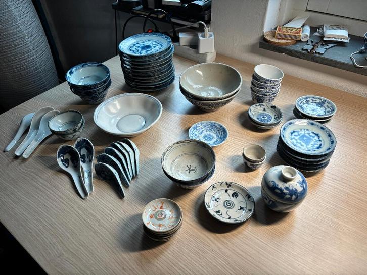 55 stuks antiek chinees porselein Ming en Kangxi periode, Antiek en Kunst, Antiek | Porselein, Ophalen