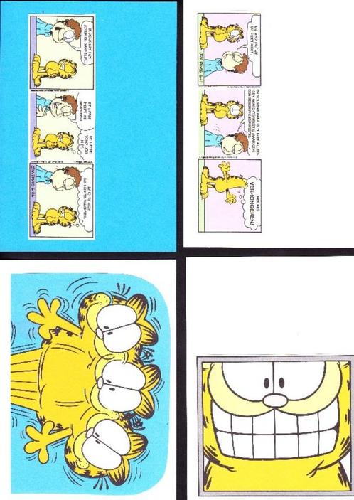 k070) garfield 4x, Hobby en Vrije tijd, Kaarten | Zelfgemaakt, Zo goed als nieuw, Overige thema's, Ophalen of Verzenden
