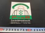 sticker Horst (L) P. van den Bekerom & Zonen bv Plantenkweke, Verzamelen, Ophalen, Zo goed als nieuw, Bedrijf of Vereniging