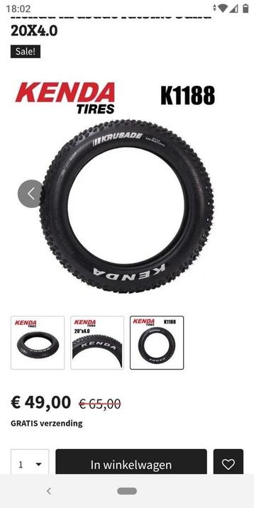 Fatbike band 20x4.0  beschikbaar voor biedingen