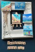 Bedankje juf ~ meester ~ kleintje kunst ~ atelier, Ophalen of Verzenden, Zo goed als nieuw, Minder dan 50 cm, Schilderij