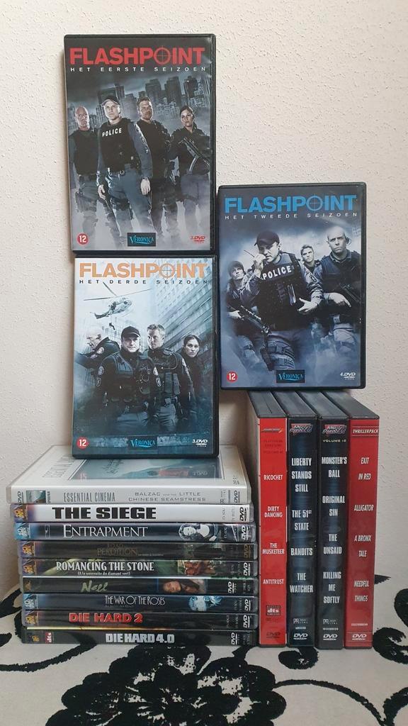 Flashpoint Seizoen 1, 2 & 3 DVD Box + 4 verz.boxen + 9 films, Cd's en Dvd's, Dvd's | Overige Dvd's, Zo goed als nieuw, Boxset