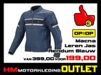 Leren motorjas Macna Rendum Blauw - VOORDEEL, Info@huybersmotoren.nl, HM - Sale, NL, Jas | leer