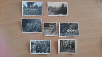 7 x foto soldaten bivak in de bossen (Wehrmacht ww2) beschikbaar voor biedingen
