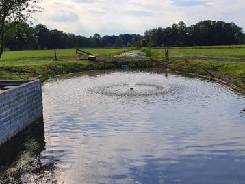 een fontein zorgt voor zuurstof dus betere waterkwaliteit beschikbaar voor biedingen