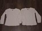 2 Witte Hema T-shirts Maat 110-116, Gebruikt, Jongen of Meisje, Ophalen of Verzenden, Shirt of Longsleeve
