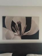Mooi linnen doek met macro bloem - House of Mayflower, Ophalen, 125 cm of meer, 75 cm of meer, Print
